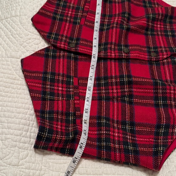 GAP Stewart Tartan Red Vest with Embellished Button-Up Front - Picture 7 of 7
